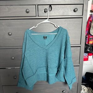 BDG Urban Outfitters Teal V-Neck Sweater